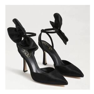 Sam Edelman Women's Size 10 Halie Pointed Toe Bow Pumps Black Suede